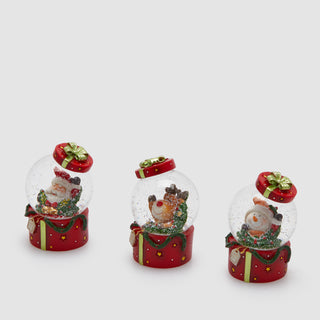 EDG Enzo De Gasperi Set 3 Sfere Acqua Natalizie H7 D4.5 cm