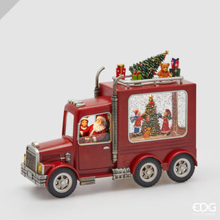 EDG Enzo De Gasperi Decoro Babbo Natale con Furgoncino 28x21 cm