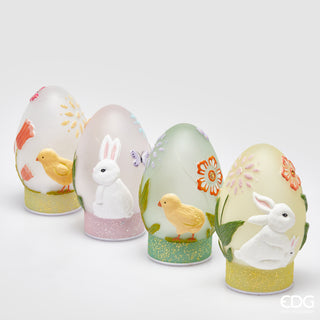 EDG Enzo De Gasperi Set 4 pz Decoro Uovo Twist H20 cm