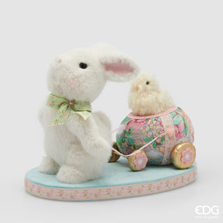 EDG Enzo De Gasperi Decoro Coniglio con Pulcino H32 cm