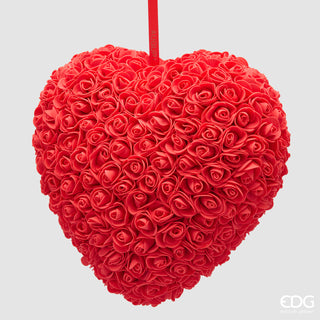 EDG Enzo De Gasperi Decoro Cuore Rose da Appendere H24 cm