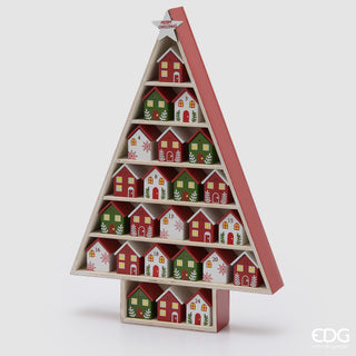 EDG Enzo De Gasperi Decorazione Natalizia Casetta dell' Avvento con Musica led e Movimento