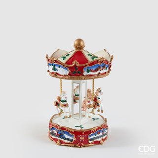 EDG Enzo De Gasperi Giostrina Carillon Cavallo H25 cm in Resina