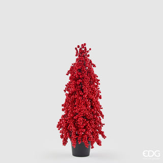 EDG Enzo De Gasperi Decoro Alberello di Natale con Bacche H74 cm
