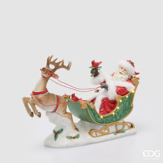 EDG Enzo De Gasperi Decoro Babbo Slitta Led H28