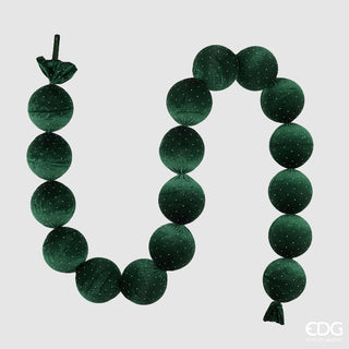EDG Enzo De Gasperi Festone Natalizio Palle Brillanti X17 180 cm Verde