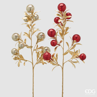 EDG Enzo De Gasperi Set 2 Rami Decorazioni Palle MIx H75 cm