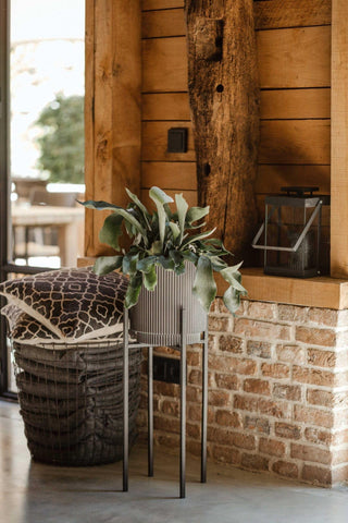 Capi Europe Groove NL Elfenbeinfarbene Zylindervase 36 x 38 cm aus recyceltem PE