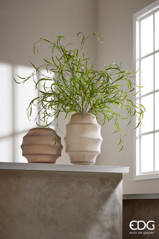 EDG Enzo De Gasperi Vaso Nuvola H42 cm in Vetro Nocciola