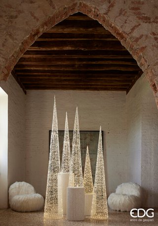 EDG Enzo De Gasperi Led Tree Pearls Cone 720 Microled H150 D28 cm