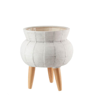 L'Oca Nera Cache Pot Alto in Ceramica D28 H32 cm