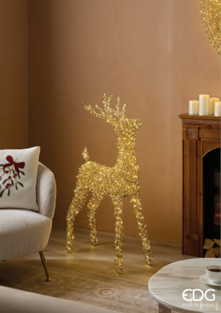 EDG Enzo De Gasperi Decoro Renna Curly Microled H100 cm