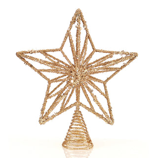 Vetur Puntale per Albero di Natale Stella Glitter H32 cm