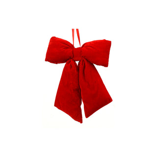 Vetur Decoro Fiocco in Velluto 48 cm Rosso