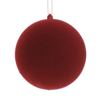 Vetur Suede Christmas Ball D20 cm Red