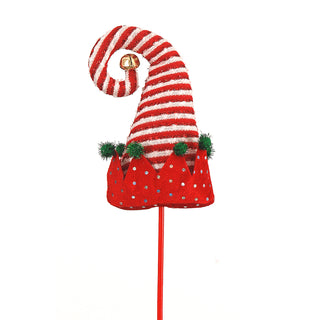 Vetur Decorazione per Albero Il Cappello Dell'Elfo H52,5 cm Rosso