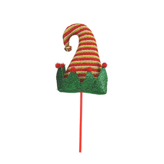 Vetur Decorazione per Albero di Natale Cappello Elfo in Tessuto H52,5 cm