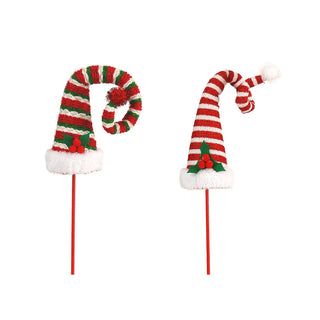 Vetur Set 2 Decorazioni per Albero di Natale Il Cappello dei Folletti in Tessuto H48 cm