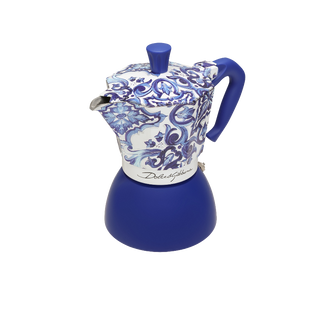 Bialetti Moka Inducción 4 Tazas Dolce&amp;Gabbana Azul Mediterráneo