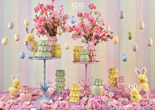 EDG Enzo De Gasperi Set 6 Decorazioni Uovo da Appendere H10,5 cm