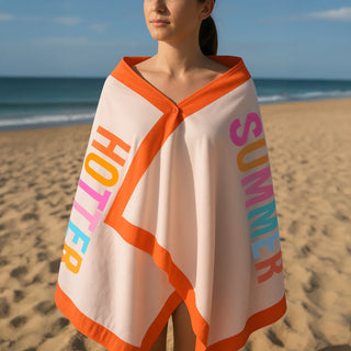 Fisura Hotter Than Last Summer Microfiber Beach Towel 180x100 cm with Pegs