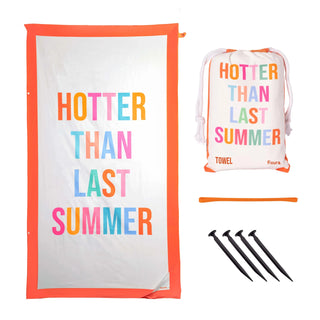 Fisura Hotter Than Last Summer Microfiber Beach Towel 180x100 cm with Pegs