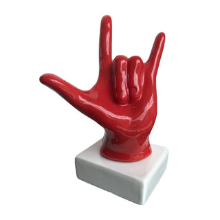 Amage Ceramic Hand I Love You Rock Red