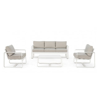 Andrea Bizzotto Set Salotto da Esterno Marrigan Bianco in Alluminio