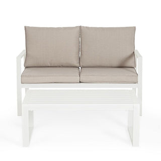 Andrea Bizzotto Hilde 4-teiliges Outdoor-Lounge-Set, Weiß 
