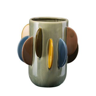 L'Oca Nera Vaso Basso Semicircolare H26 cm in Gres