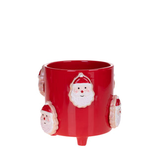 Bianchi Dino Cachepot Babbo Natale Rosso H15 Cm
