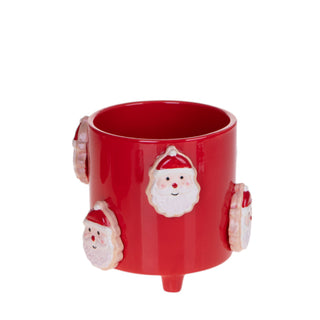 Bianchi Dino Cachepot Babbo Natale Rosso H15 Cm