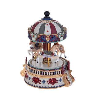 Bianchi Dino Decorazione Carosello Cavallini Carillon H15 Cm