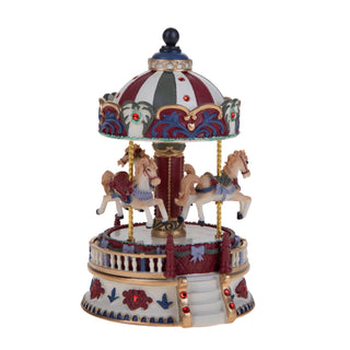 Bianchi Dino Decorazione Carosello Cavallini Carillon H19 Cm
