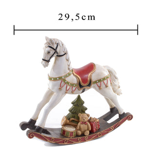 Bianchi Dino Decorazione Cavallo Dondolo H29,5 Cm
