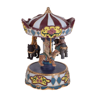 Bianchi Dino Decorazione Carillon Giostra con Animali H21.5 Cm