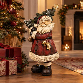 Brandani Babbo Natale con Albero H83 cm in Resina