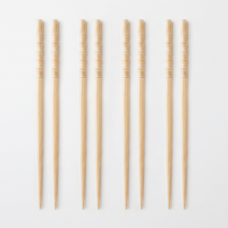 Le Gioie Set 8 Bacchette Sushi Riutilizzabili in Legno di Bamboo