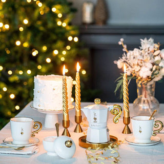 Bialetti Pure Gold Weihnachtszuckerdose aus Porzellan