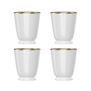 Bialetti Set 4 Bicchierini Natalizi Pure Gold in Porcellana