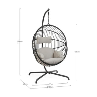 Andrea Bizzotto Sedia Poltrona Sospesa a Dondolo Finley 205 cm