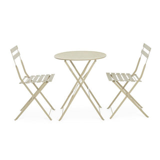 Andrea Bizzotto Elfenbeinfarbenes Bistrot-Gartenset für den Außenbereich