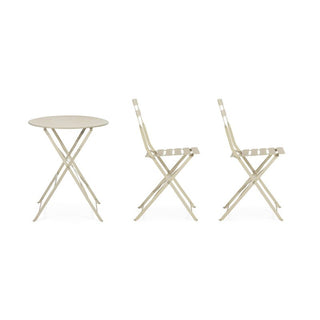 Andrea Bizzotto Elfenbeinfarbenes Bistrot-Gartenset für den Außenbereich
