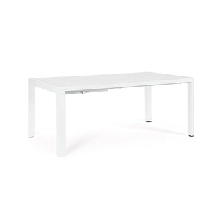 Andrea Bizzotto Tavolo Allungabile Kiplin 180-240x100 cm in Alluminio Bianco