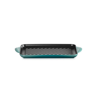 Le Creuset Grill Rettangolare Tradition in Ghisa Vetrificata 32x22 cm Blu Riviera