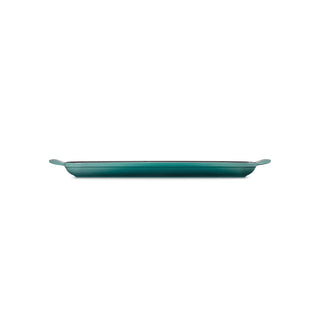 Le Creuset Grill Rettangolare Tradition in Ghisa Vetrificata 32x22 cm Blu Riviera