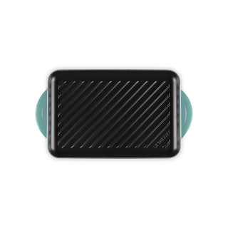 Le Creuset Grill Rettangolare Tradition in Ghisa Vetrificata 32x22 cm Blu Riviera