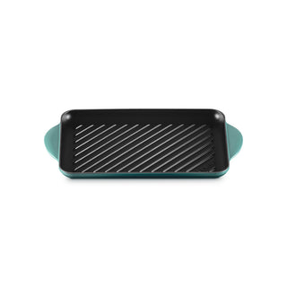 Le Creuset Grill Rettangolare Tradition in Ghisa Vetrificata 32x22 cm Blu Riviera