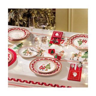 Brandani 18-Piece Christmas Dinner Set, Porcelain Stories