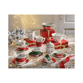 Brandani 18-Piece Christmas Dinner Set, Porcelain Stories